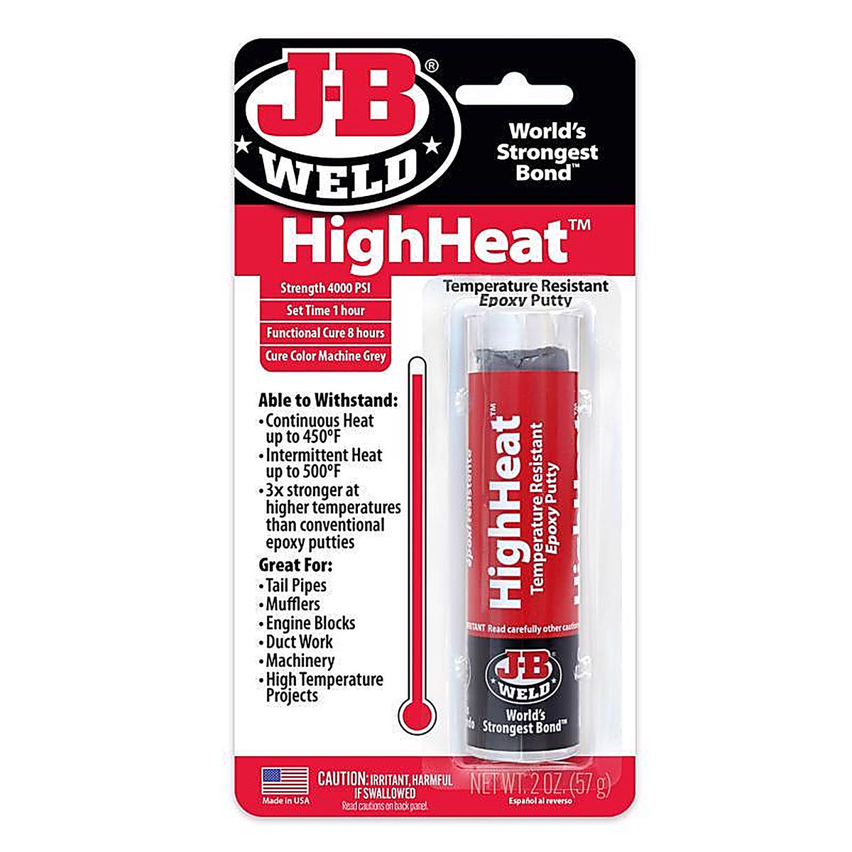 J-B Weld - 8297 - High Heat High Strength Automotive Epoxy Putty 2 oz.