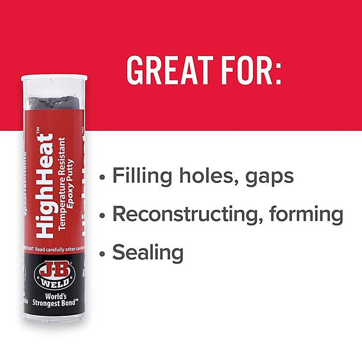 J-B Weld - 8297 - High Heat High Strength Automotive Epoxy Putty 2 oz.