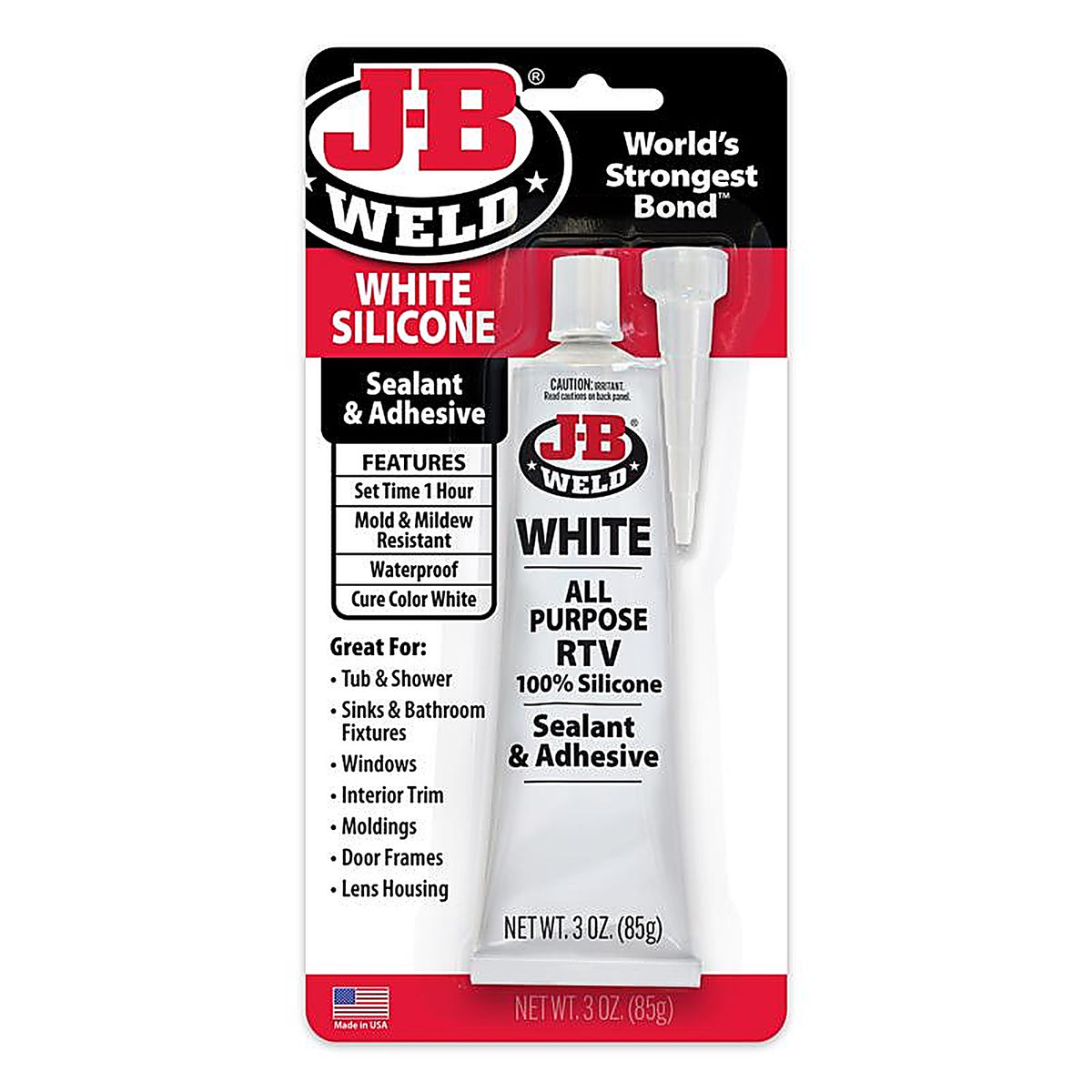 J-B Weld - 31312 - High Strength RTV Silicone Adhesive Sealant Gel 3 oz.