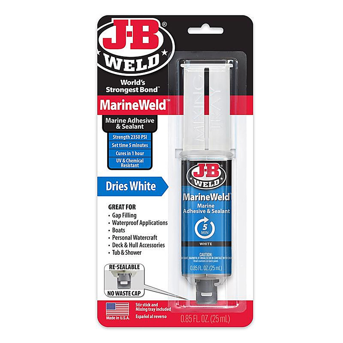 J-B Weld - 50172 - MarineWeld High Strength Marine Adhesive and Sealant Liquid 0.85 oz.