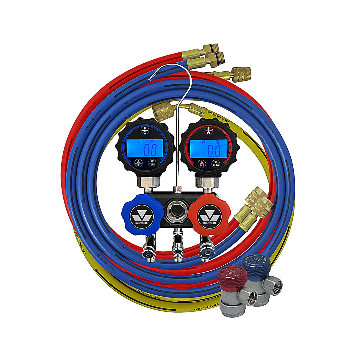 Mastercool - 84472 - Black series 134A Digital minifold gauge set
