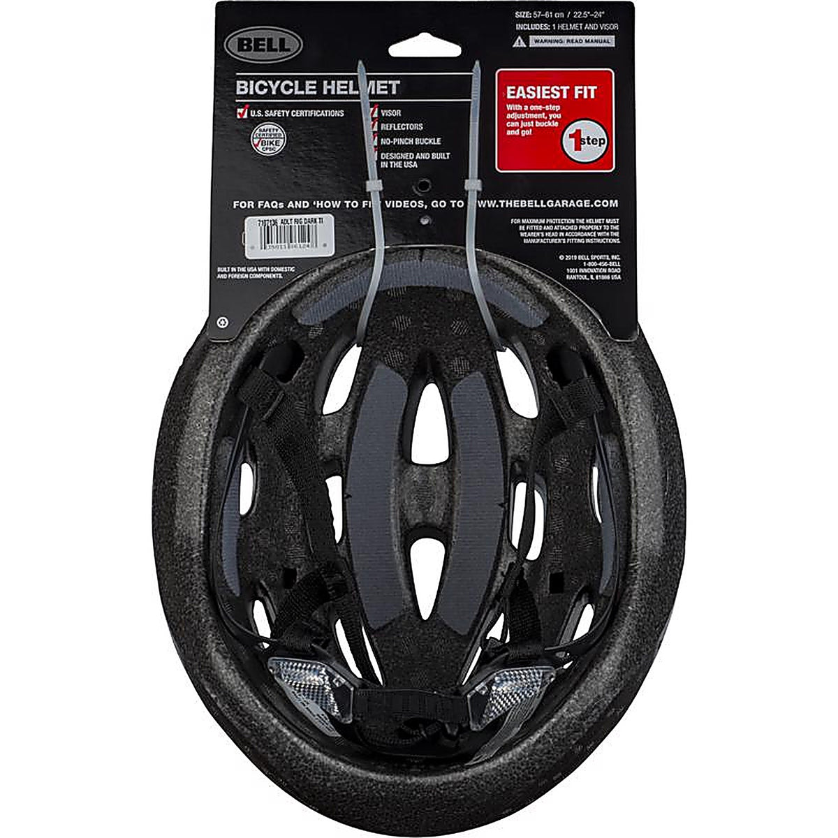 Bell Sports - 7107136 - Rig Black Polycarbonate Bicycle Helmet