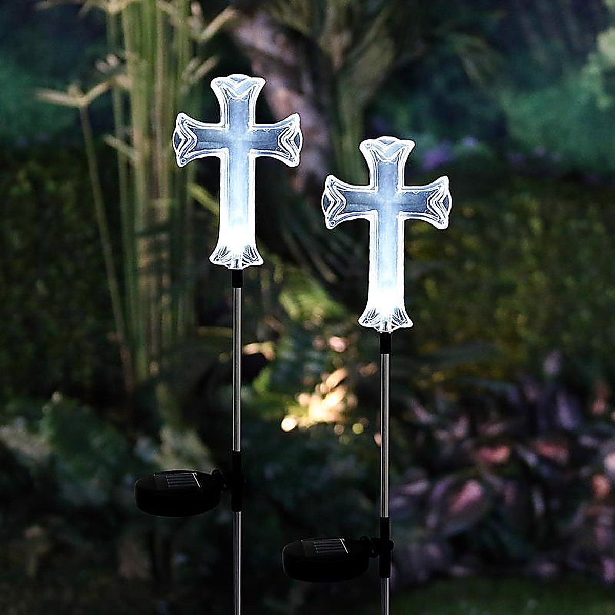 Alpine - SOT162BB - Plastic White 34 in. H Cross Outdoor Garden Stake