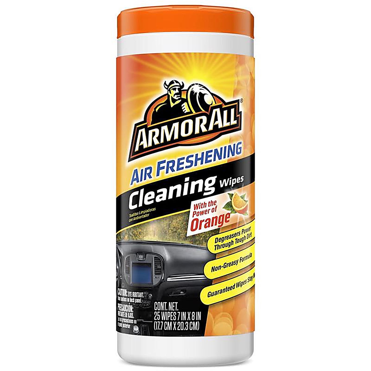 Armor All - 10260 - Multi-Surface Air Freshening Cleaner Wipes Orange Scent 25 count