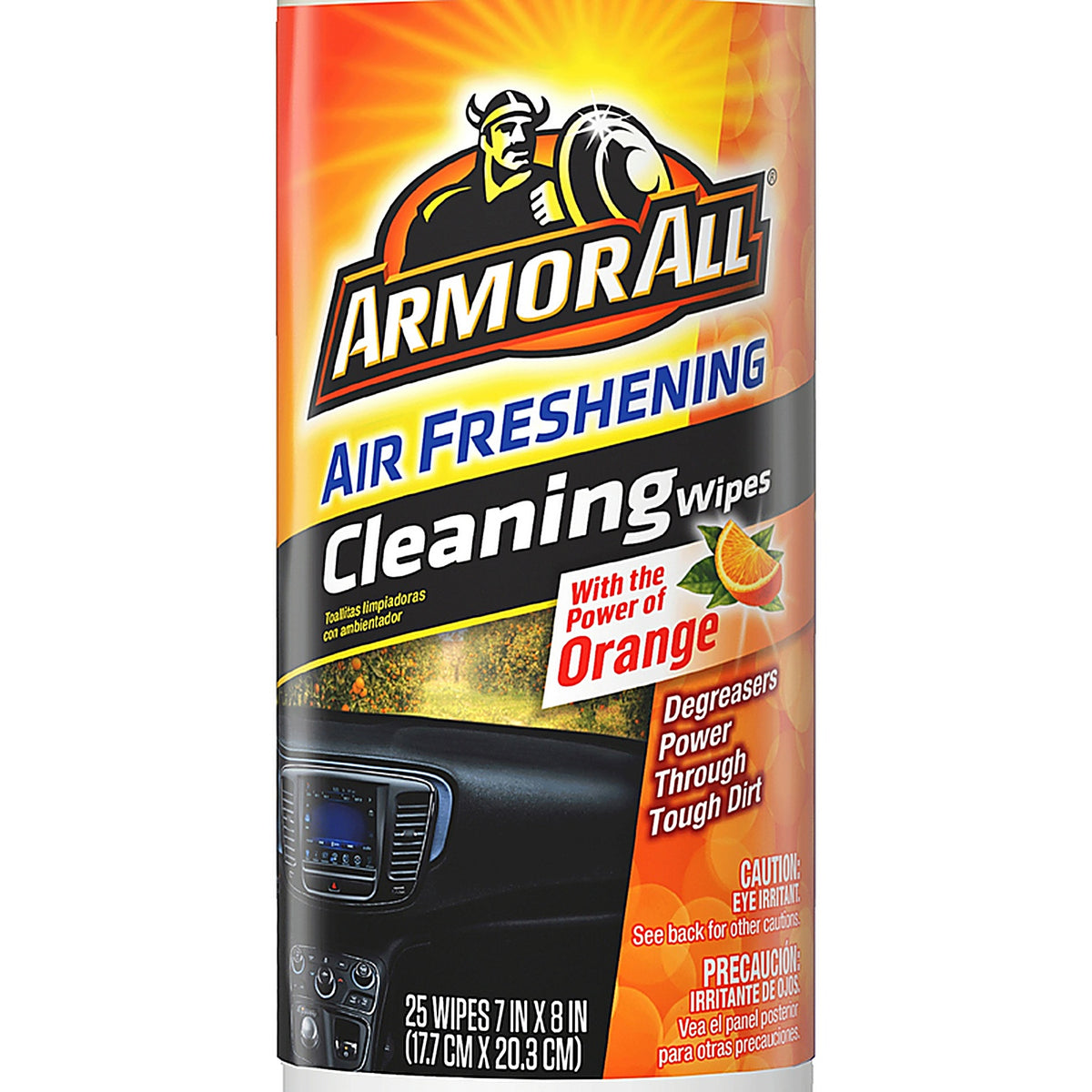 Armor All - 10260 - Multi-Surface Air Freshening Cleaner Wipes Orange Scent 25 count