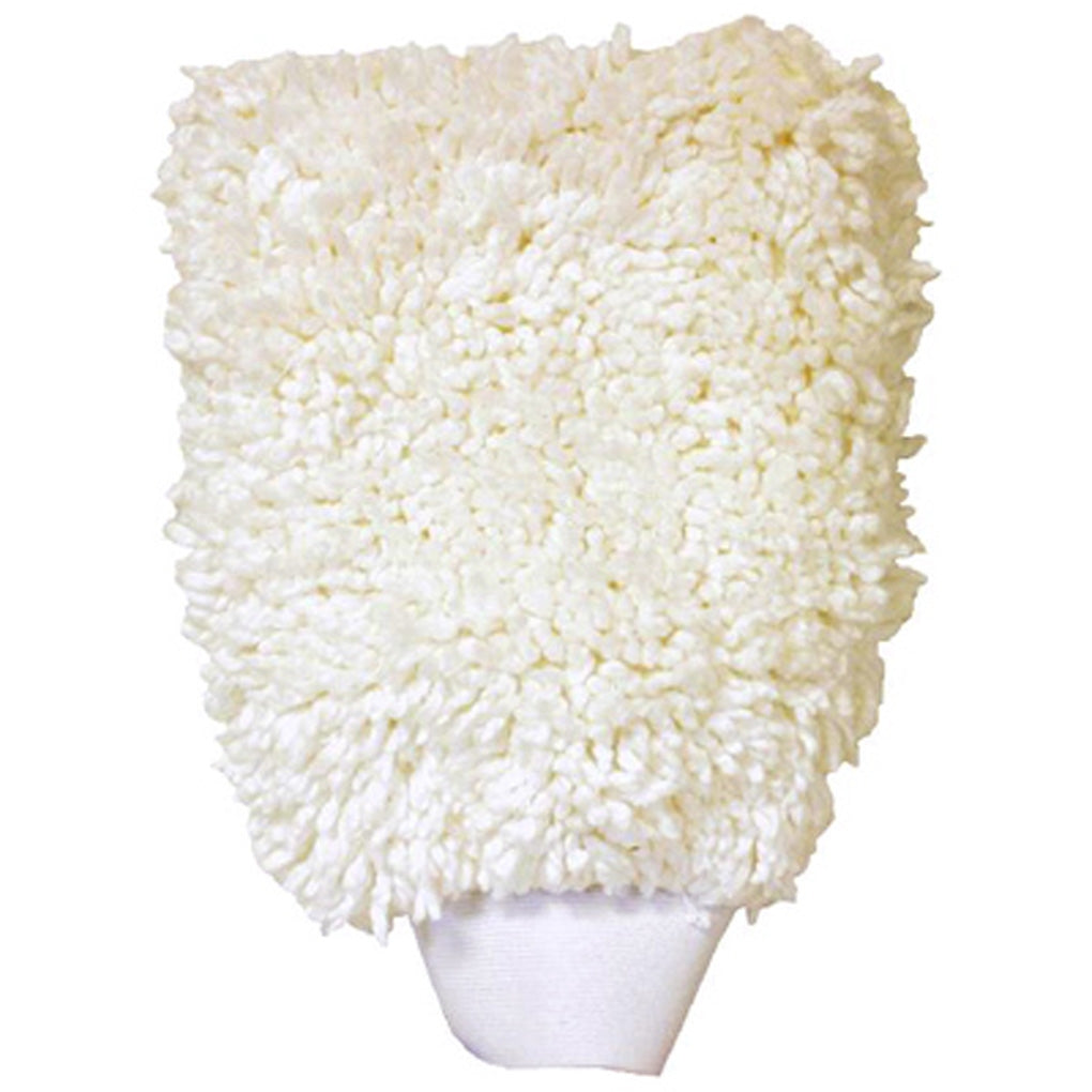 SM Arnold - 85-320 - Snow White Heavy Duty Professional Car Wash Mitt, 10 In L X 6 In W, Cotton Chenille