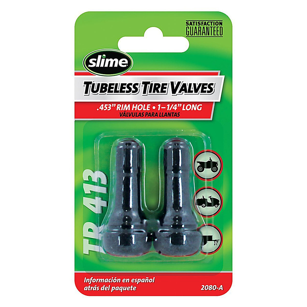 Slime - 2080-A - TR 413 Rubber 60 psi Tire Valve Core - 2/Pack