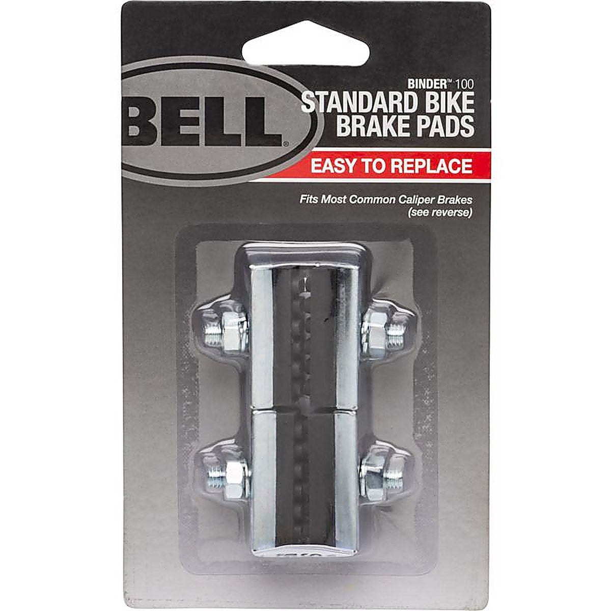 Bell Sports - 7122133 - Binder 100 Rubber Bike Brake Pads Black/Silver