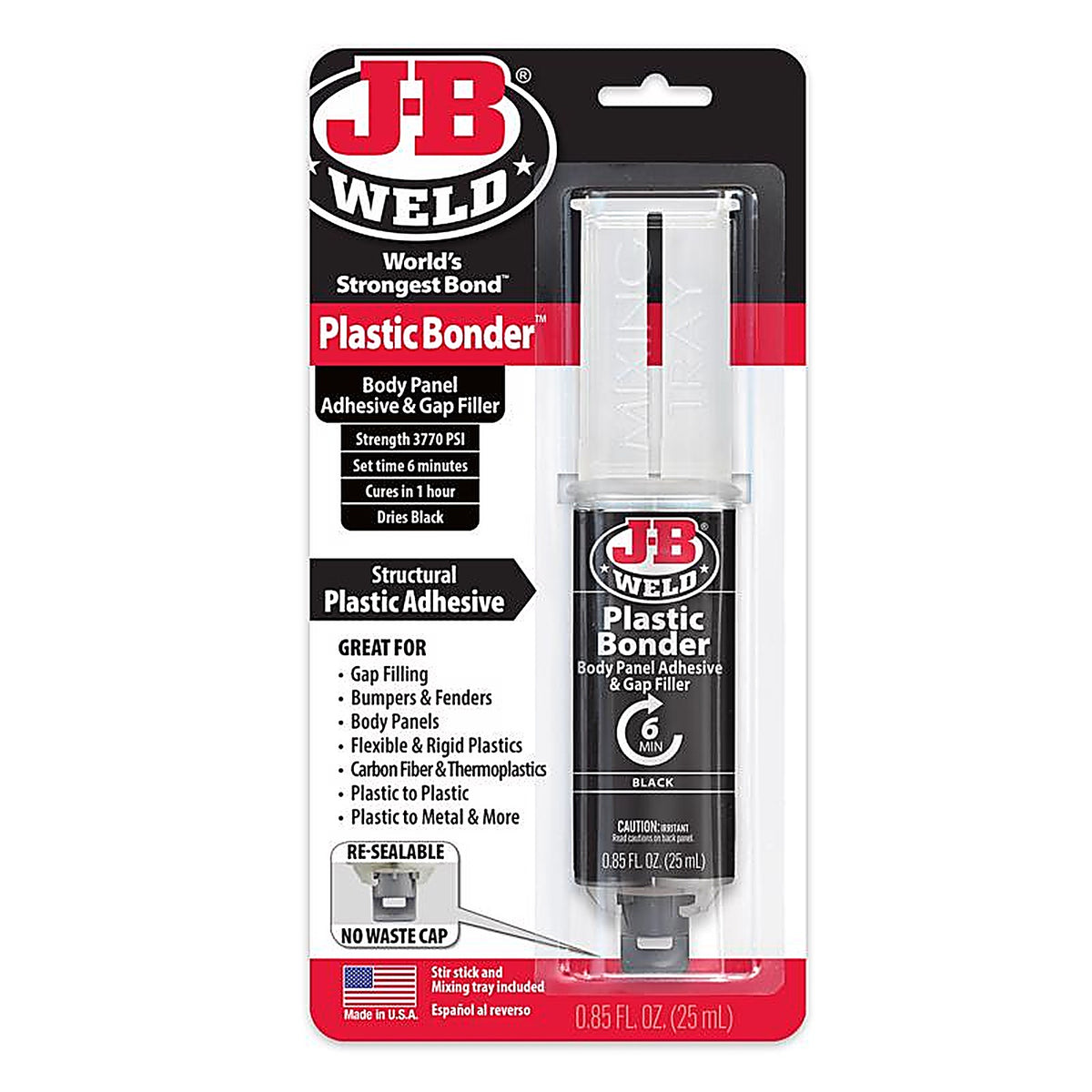 J-B Weld - 50139 - Plastic Bonder High Strength Automotive Adhesive Paste 0.85 oz.