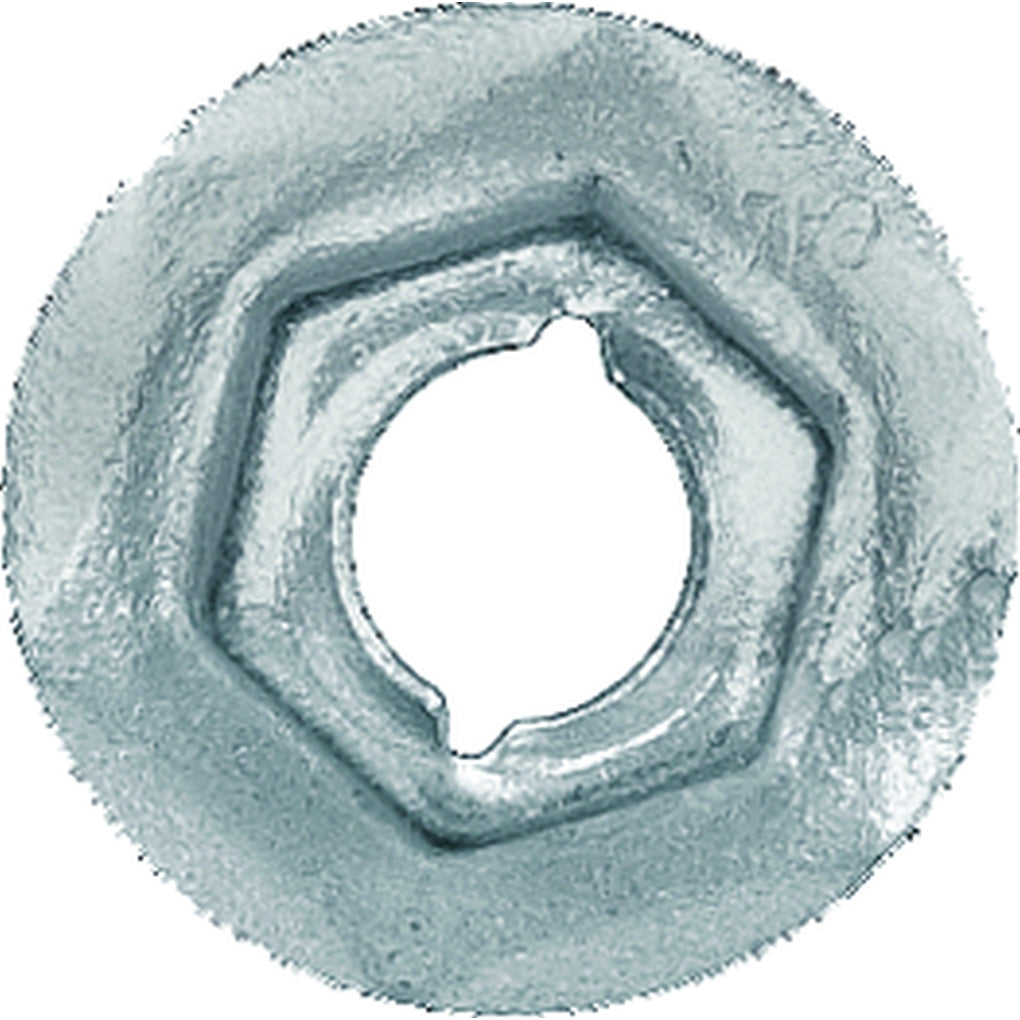 Disco|856PK|5/16in Stud Size 1/2in Hex 7/8in Flange , Zinc Thread Cutting Flange Nuts