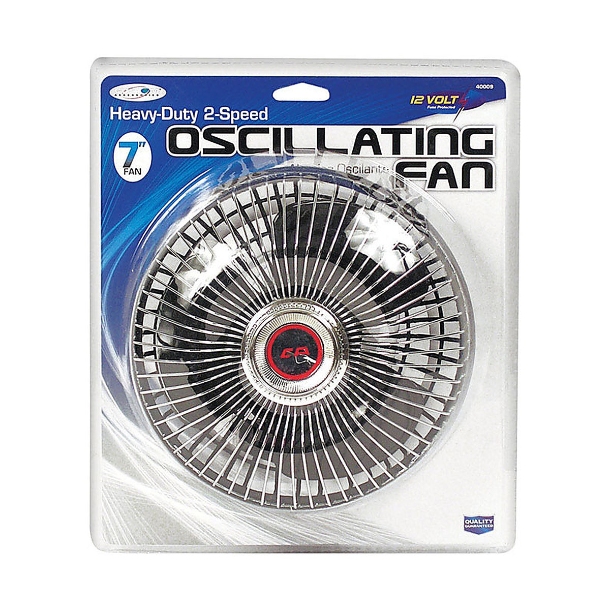 Custom Accessories - 40009 - 12 volt Black Oscillating Fan - 1/Pack