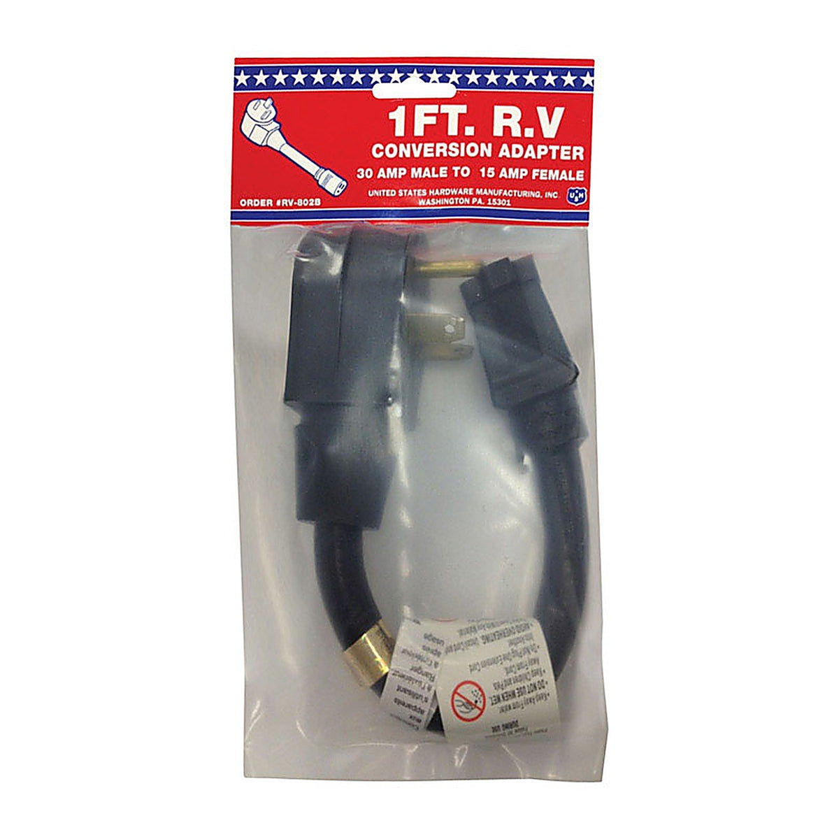 US Hardware - RV-802B - Pigtail Adapter - 1/Pack
