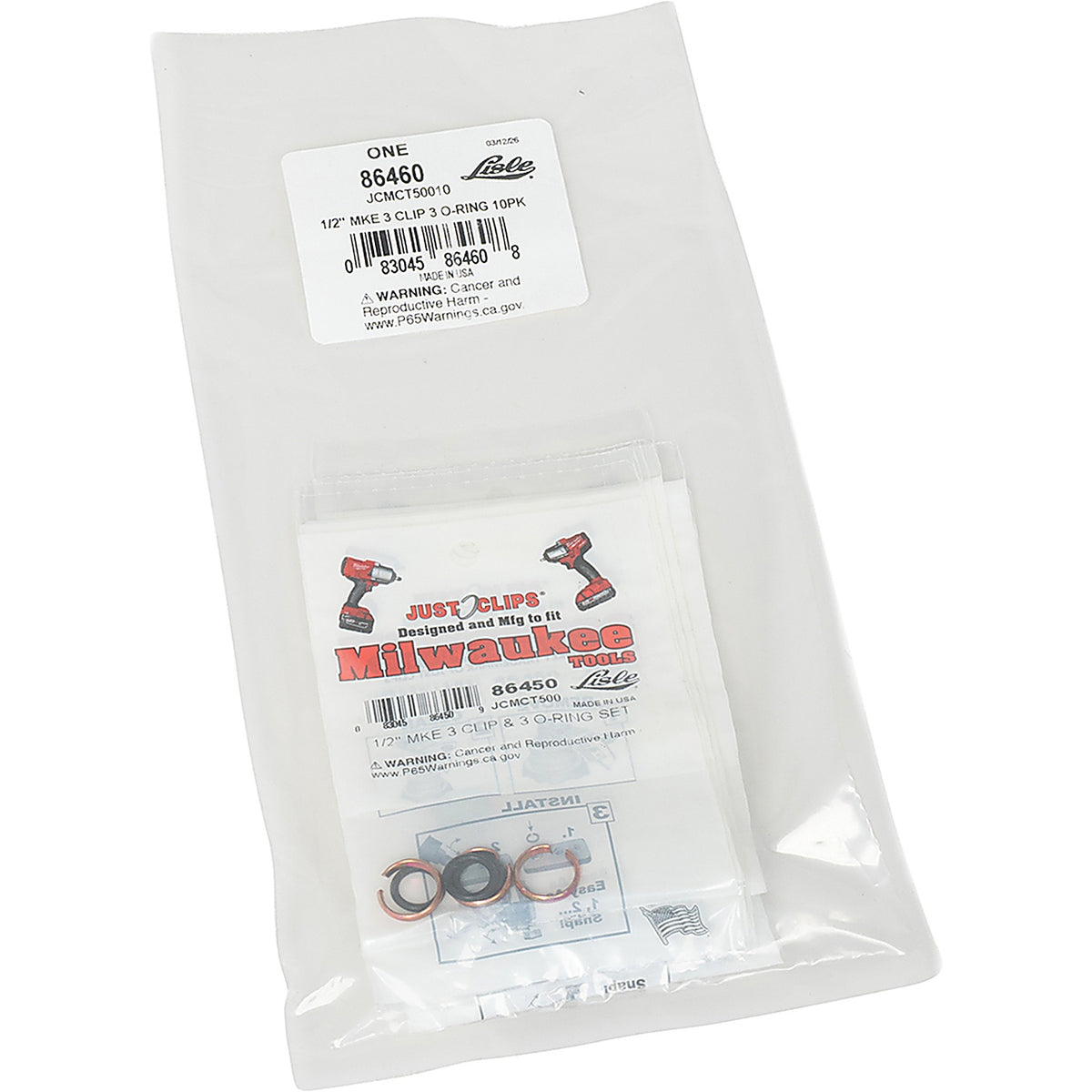 Lisle - 86460 - Jcmct50010 1/2 Inch Mke 3 Clip 3 O-Ring 10Pk