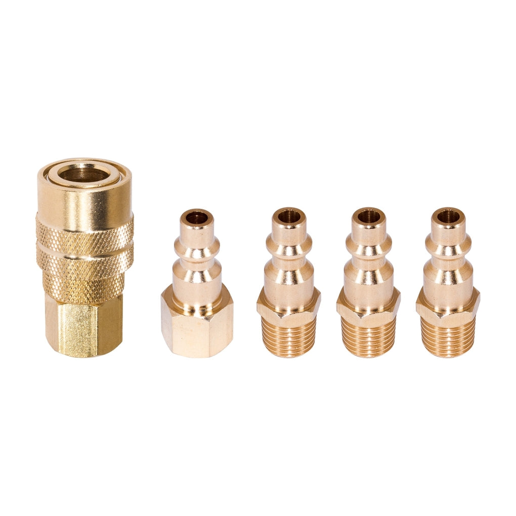 AES|865|5 - Piece Quick Coupler Set, 1/4 in, NPT, Brass