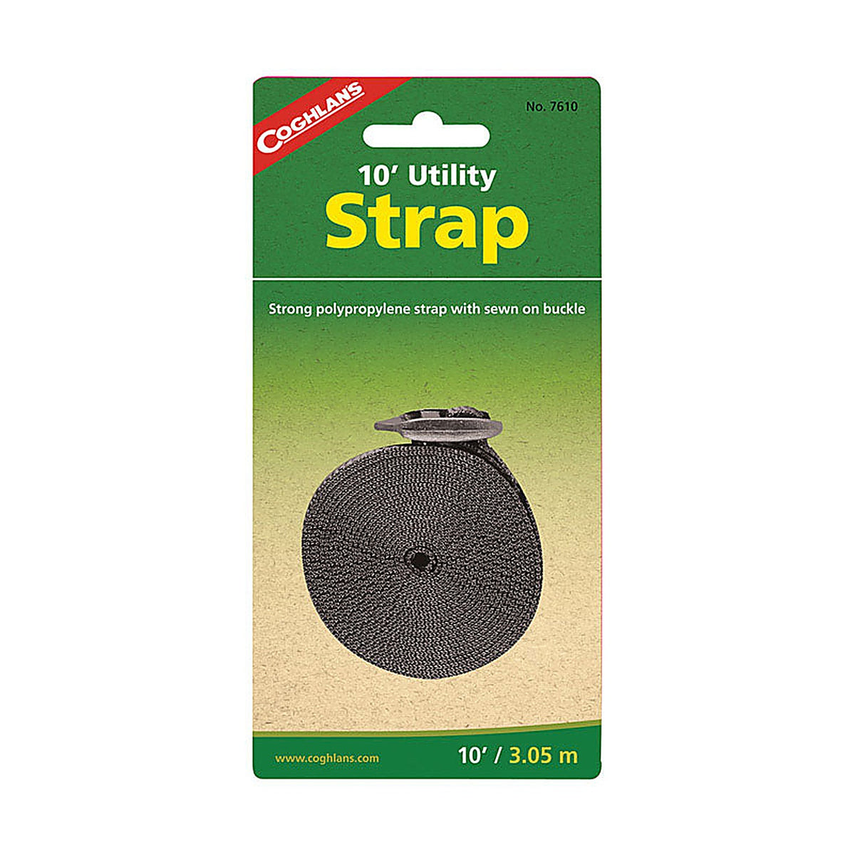 Coghlan's - 7610 - 1 in. W x 10 ft. L Black Utility Strap 1 lb 1 pk