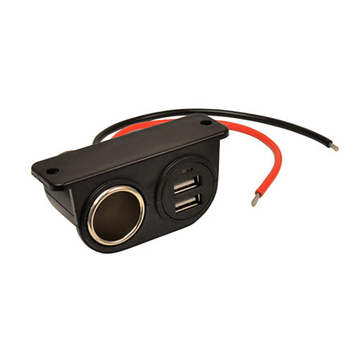 Custom Accessories - 18003 - 12 volt Black Auxiliary Power Outlet - 1/Pack