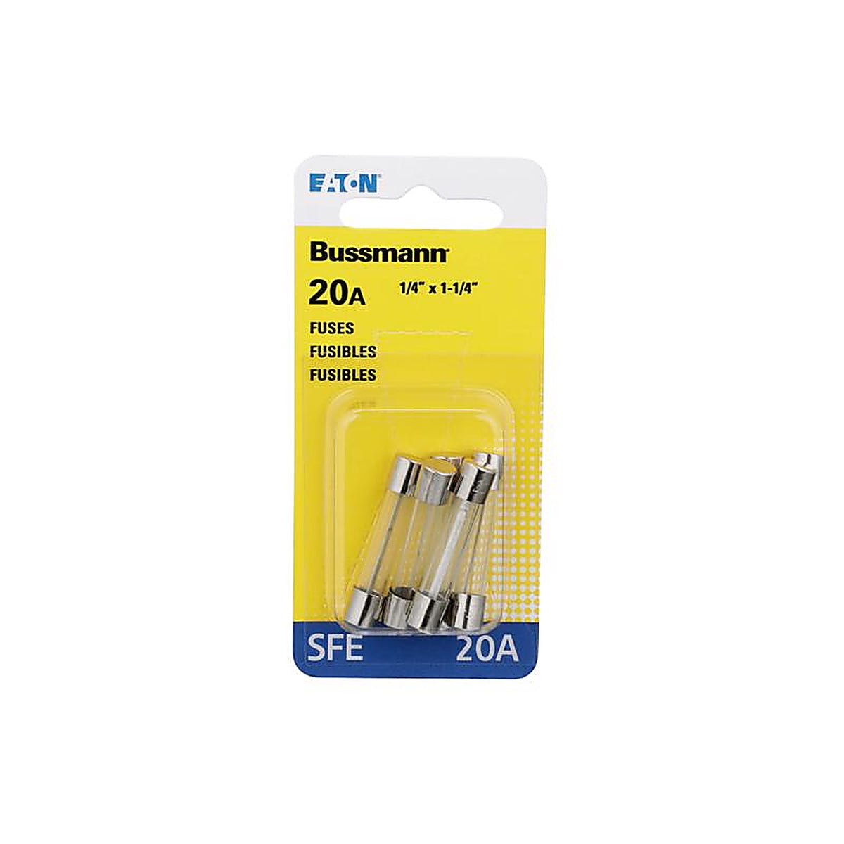 Bussmann - BP/SFE-20-RP - 20 amps SFE Glass Tube Fuse - 5/Pack