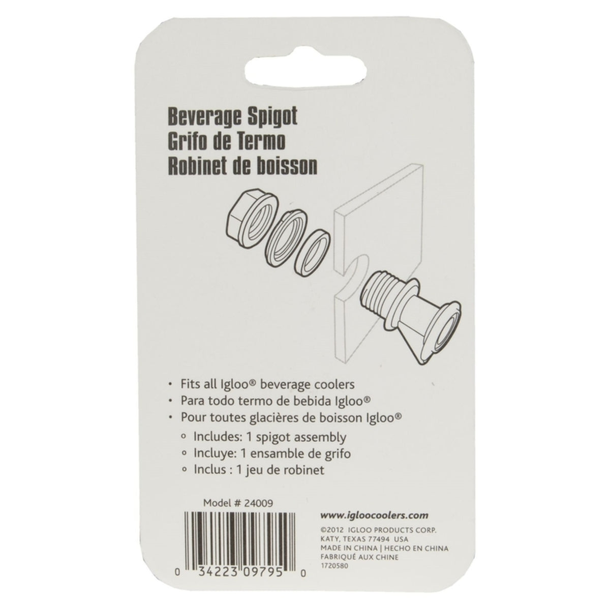 Igloo - 24009 - Replacement Spigot 10 White - 1/Pack