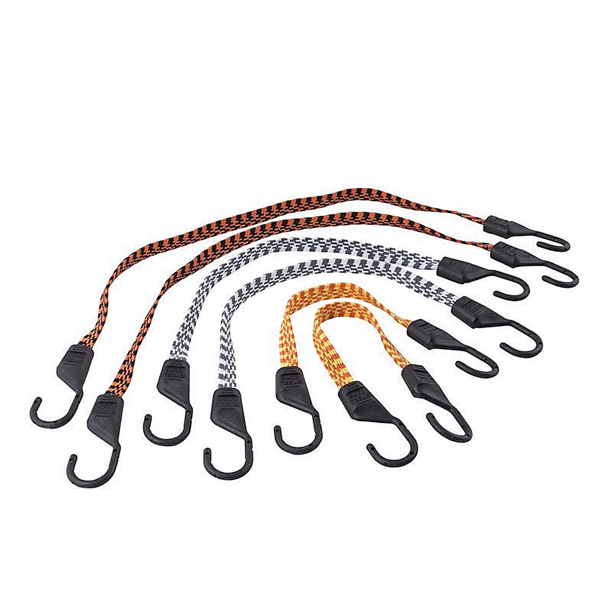Keeper - 6318 - Assorted Flat Bungee Cord 48 in. L x .0787 in. - 6/Pack