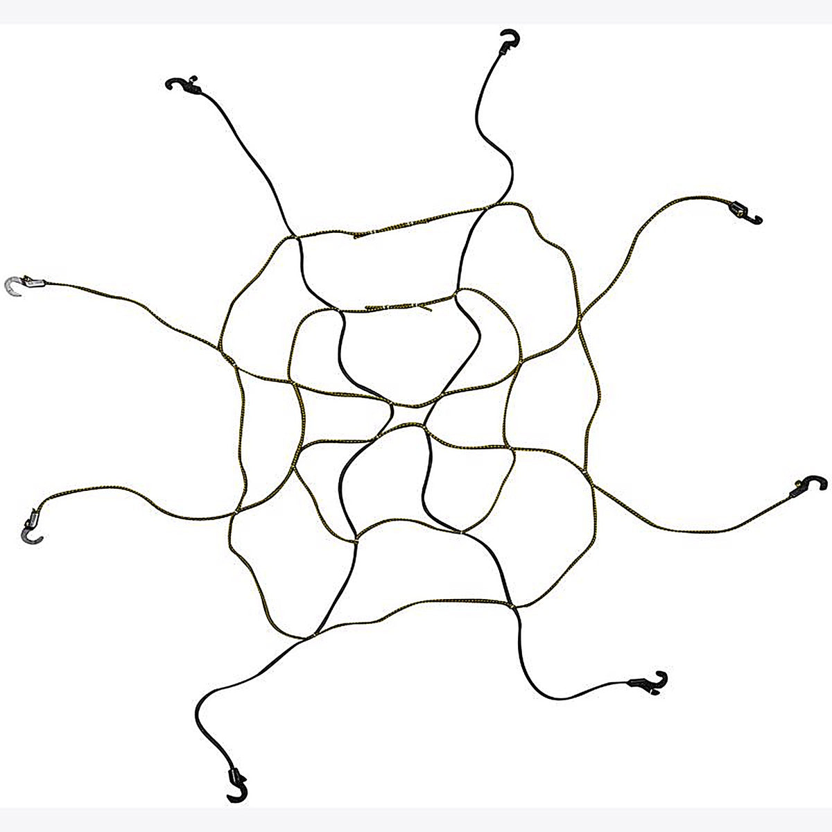 Keeper - 6141 - Black/Yellow Adjustable Cargo Net 47 in. L x 0.14 in. - 1/Pack