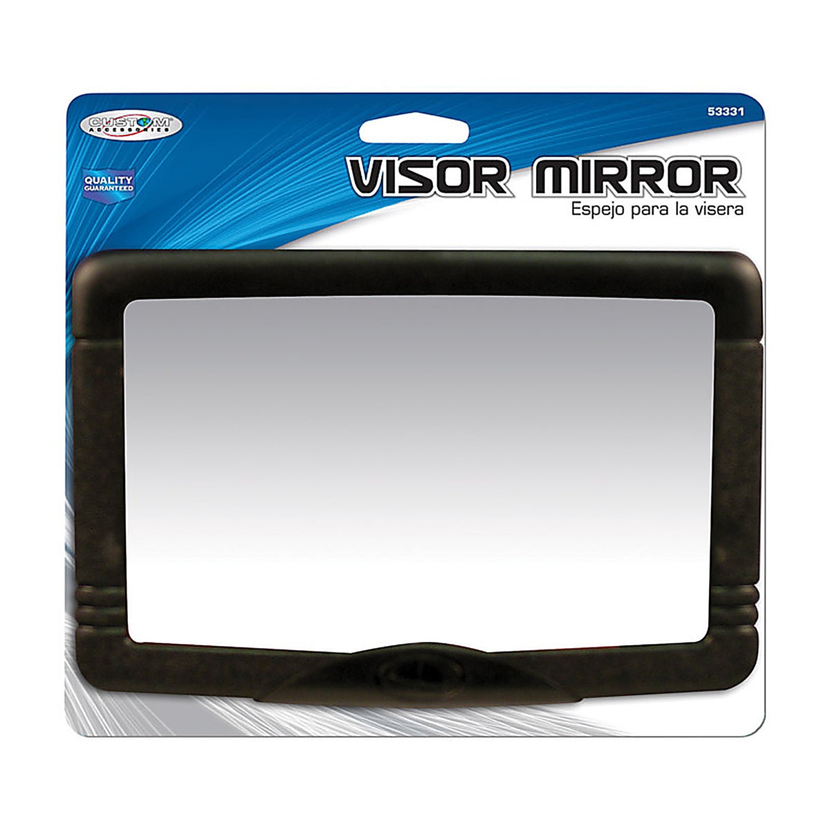 Custom Accessories - 53331 - Black Visor Mirror - 1/Pack Universal