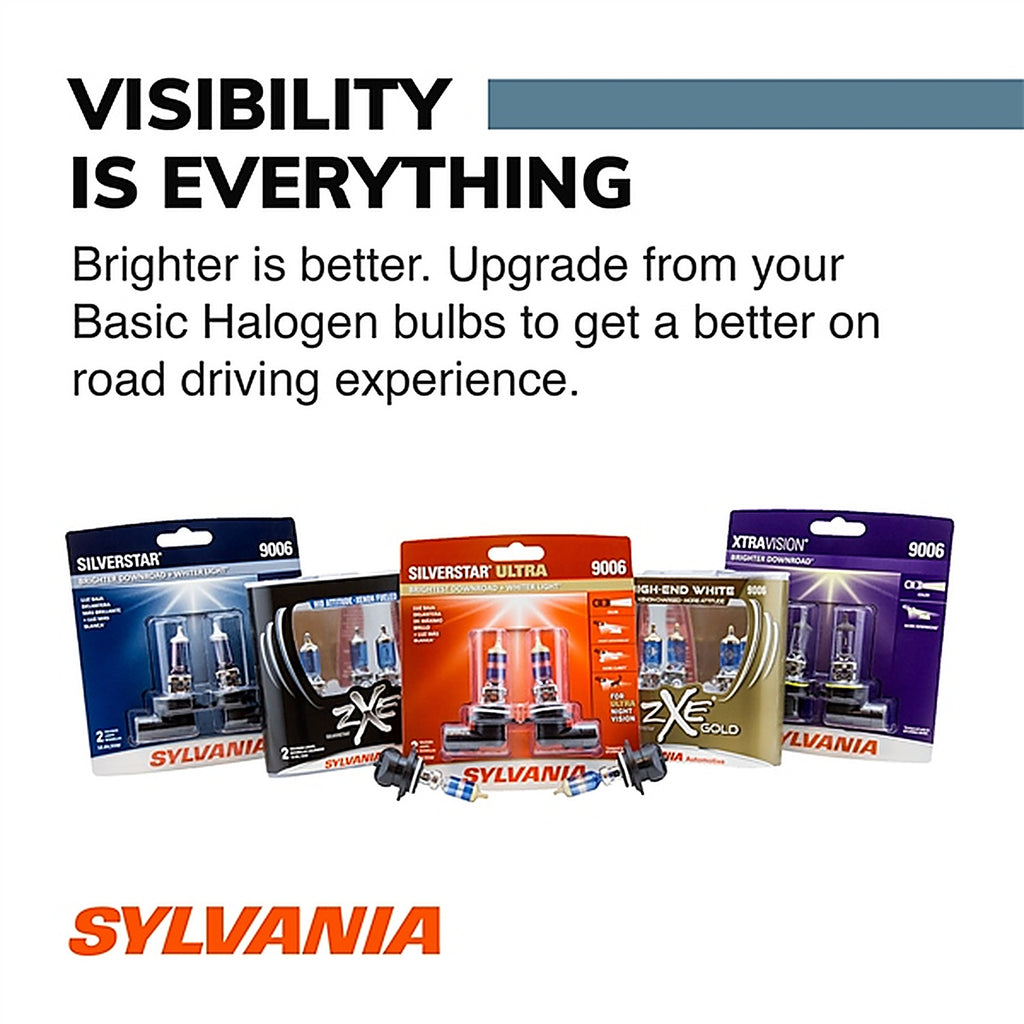Sylvania - 9006BX - 9006 Basic Halogen Headlight Bulb, 1 Pack
