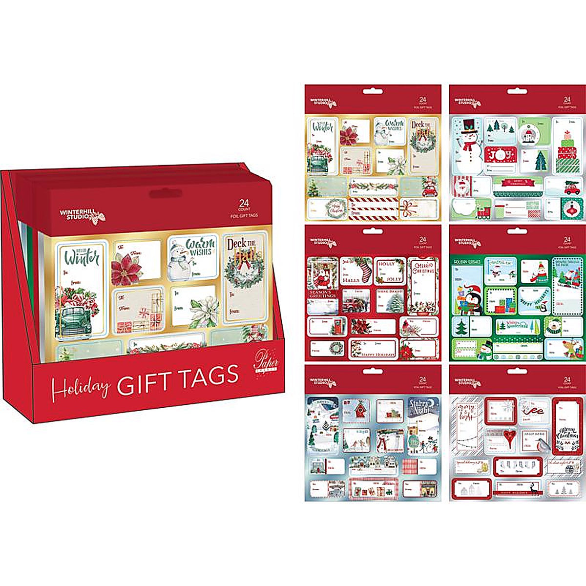 Paper Images - CTGF24ACD - Assorted Christmas Peel and Stick Gift Tags