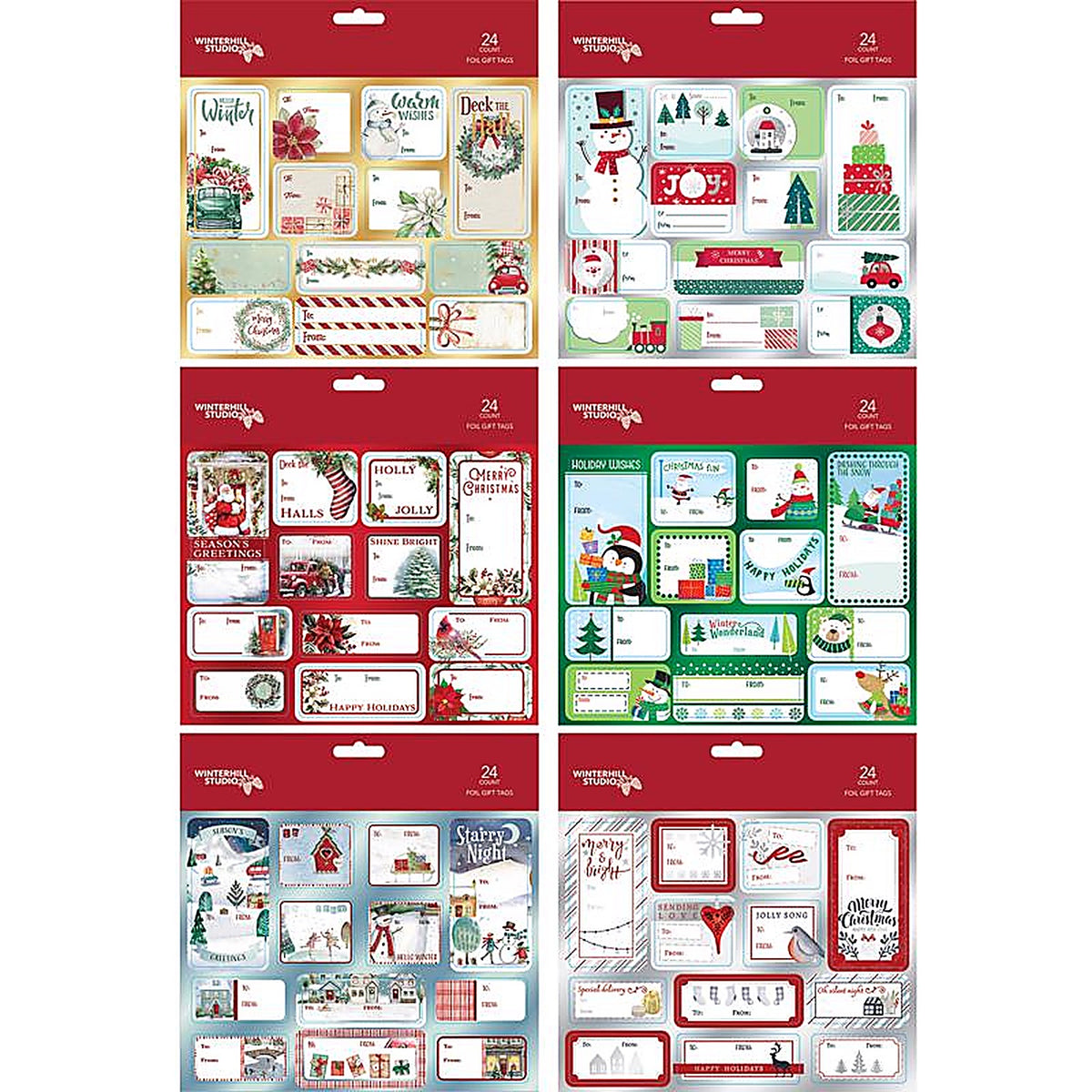 Paper Images - CTGF24ACD - Assorted Christmas Peel and Stick Gift Tags
