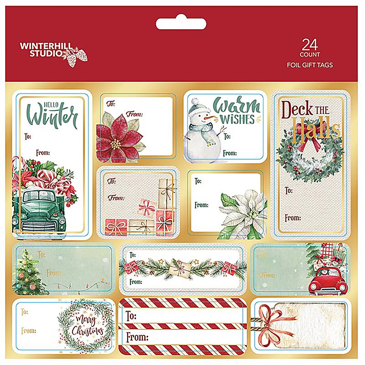 Paper Images - CTGF24ACD - Assorted Christmas Peel and Stick Gift Tags
