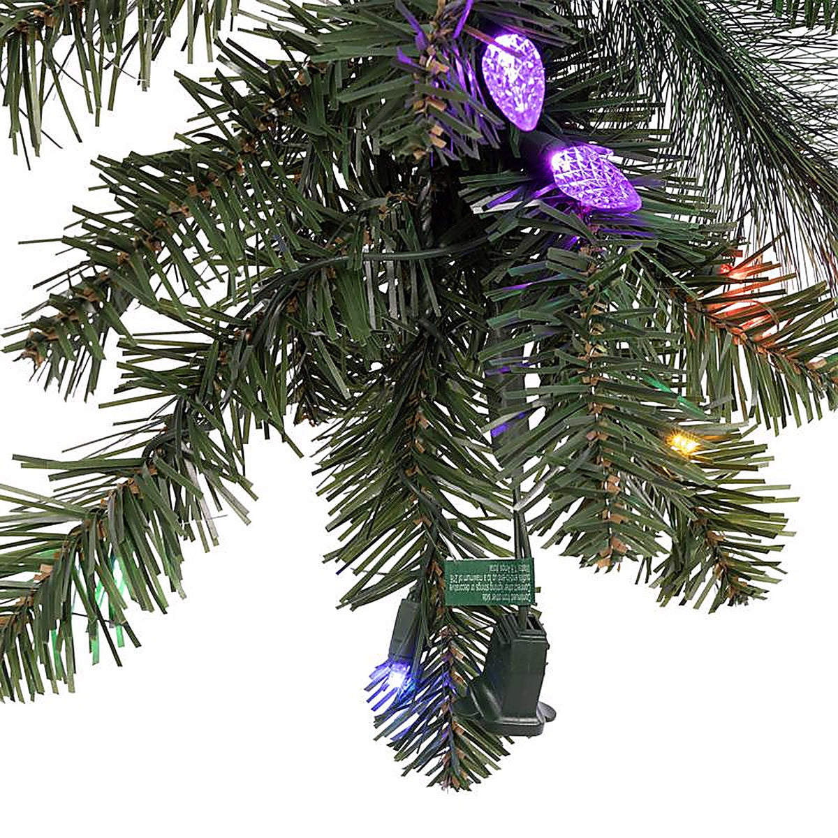 Celebrations - MPGARL-9WAC6MUA - Platinum 14 in. D X 9 ft. L LED Prelit Multicolored Mixed Pine Christmas Garland