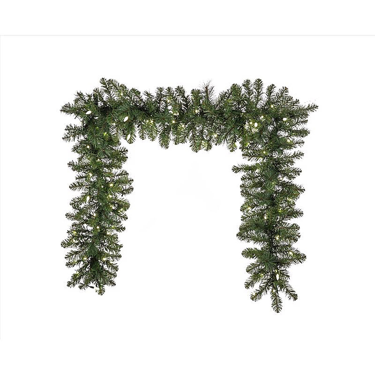 Celebrations - MPGARL-9WAC6PWA - Platinum 14 in. D X 9 ft. L LED Prelit Pure White Mixed Pine Christmas Garland