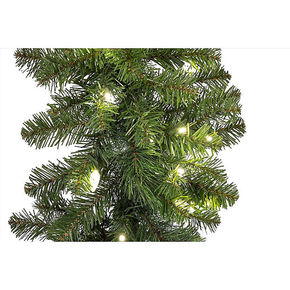 Celebrations - MPGARL-9WAC6PWA - Platinum 14 in. D X 9 ft. L LED Prelit Pure White Mixed Pine Christmas Garland