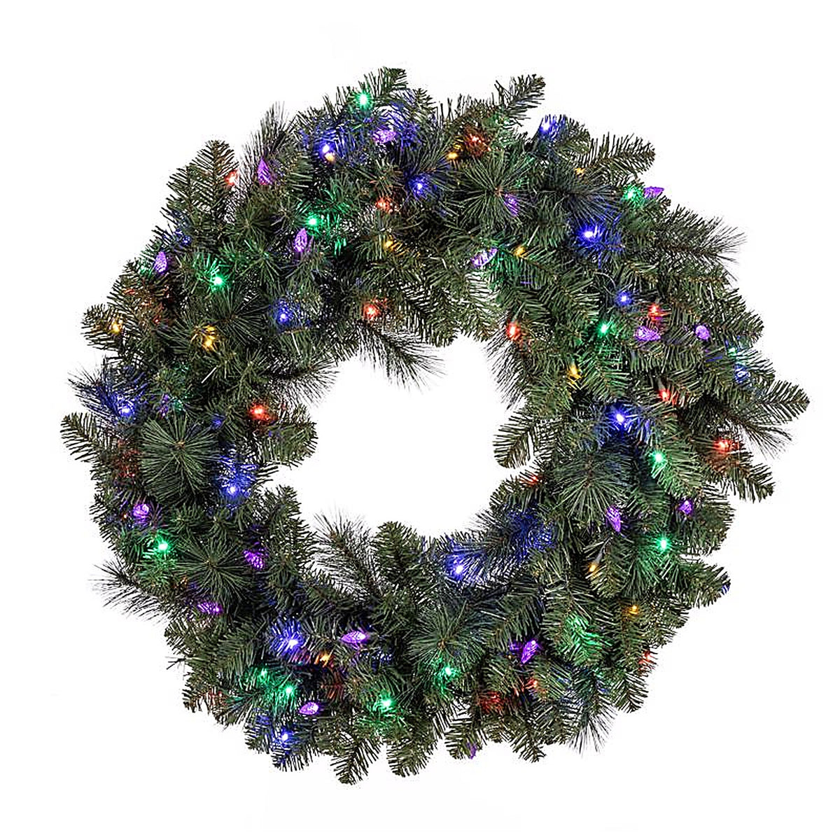 Celebrations - MPWR-36-WAC6MUA - 36 in. Dia. LED Prelit Mixed Pine Christmas Wreath