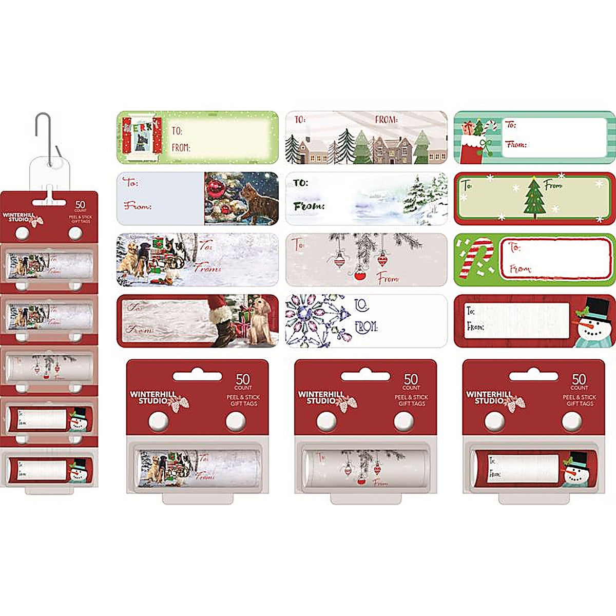 Paper Images - CTGR50CS-7 - Assorted Peel N Stick Holiday Gift Tags