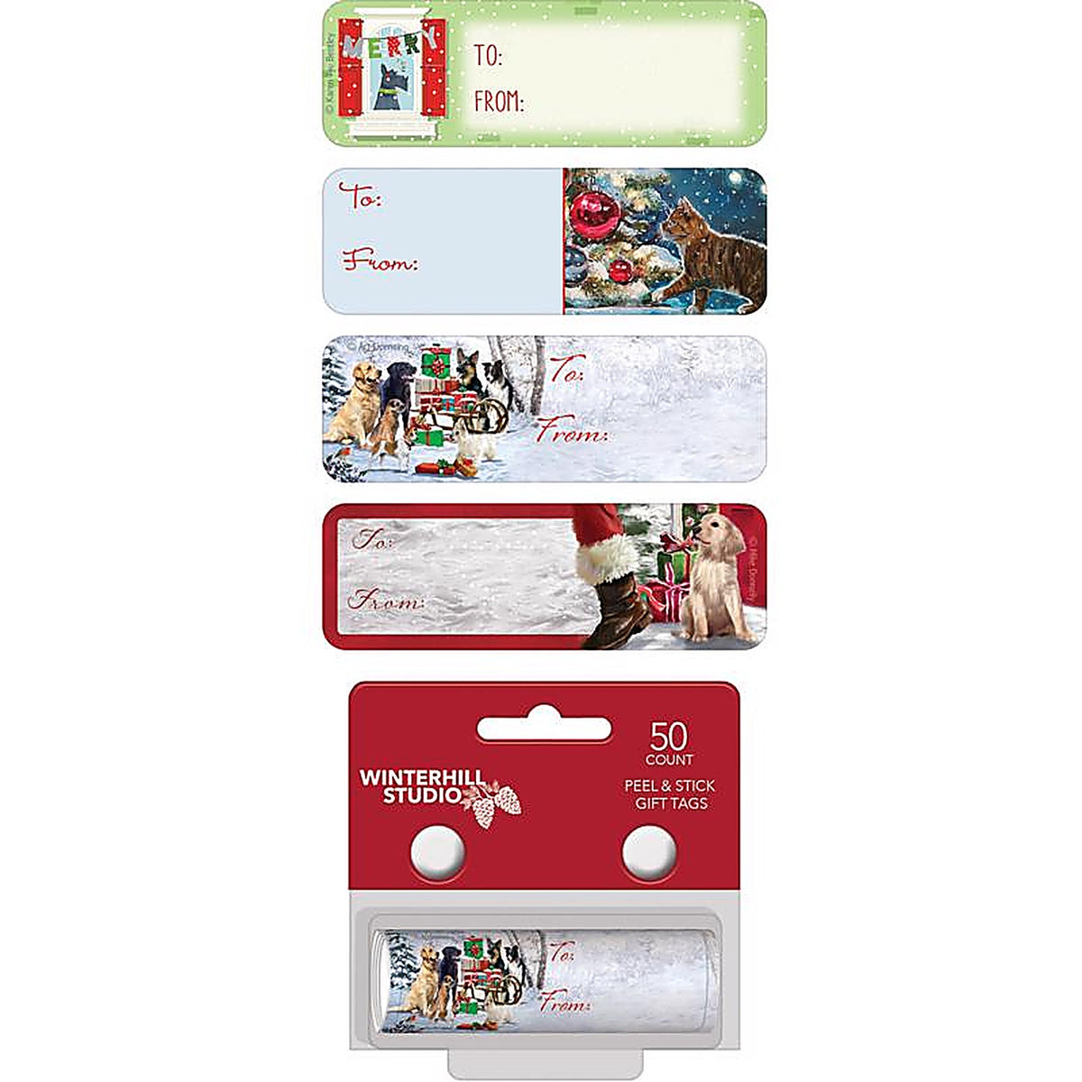 Paper Images - CTGR50CS-7 - Assorted Peel N Stick Holiday Gift Tags