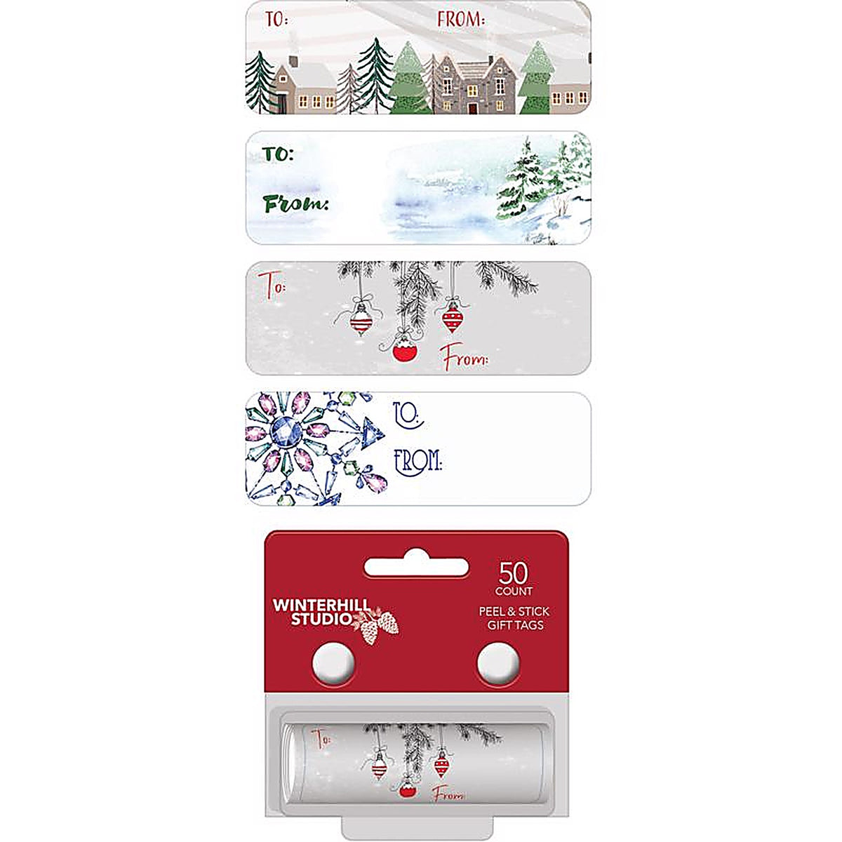Paper Images - CTGR50CS-7 - Assorted Peel N Stick Holiday Gift Tags