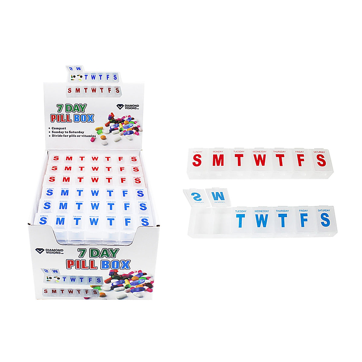Diamond Visions - 01-2260 - White Pill Organizer 7 day