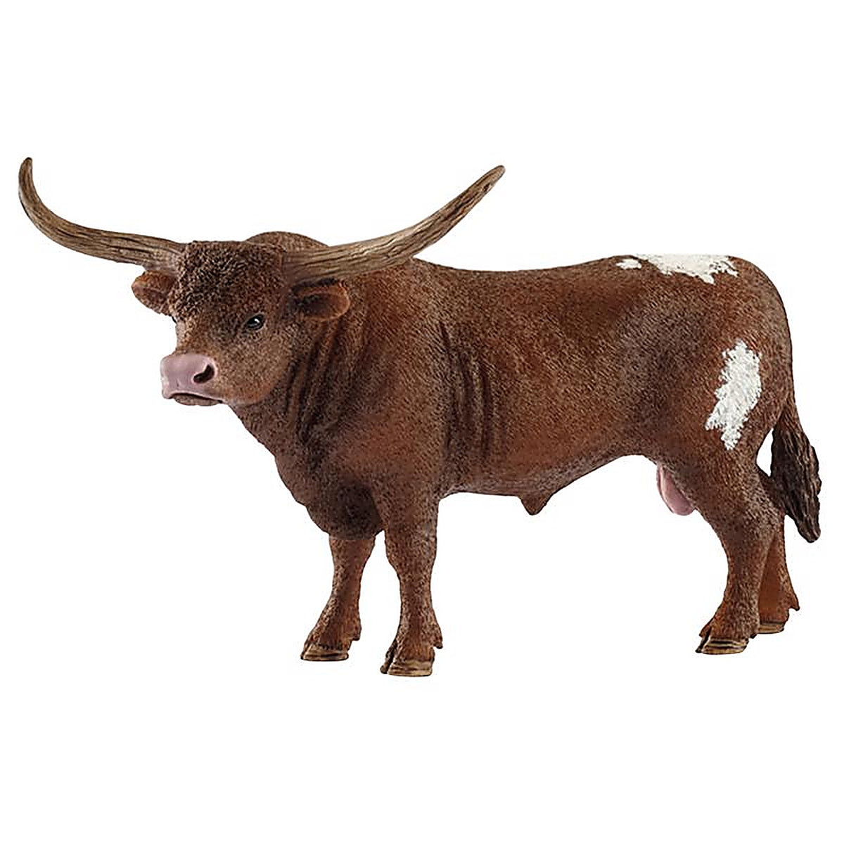 Schleich - 13866 - Farm World Texas Longhorn Bull Toy Plastic Brown/White