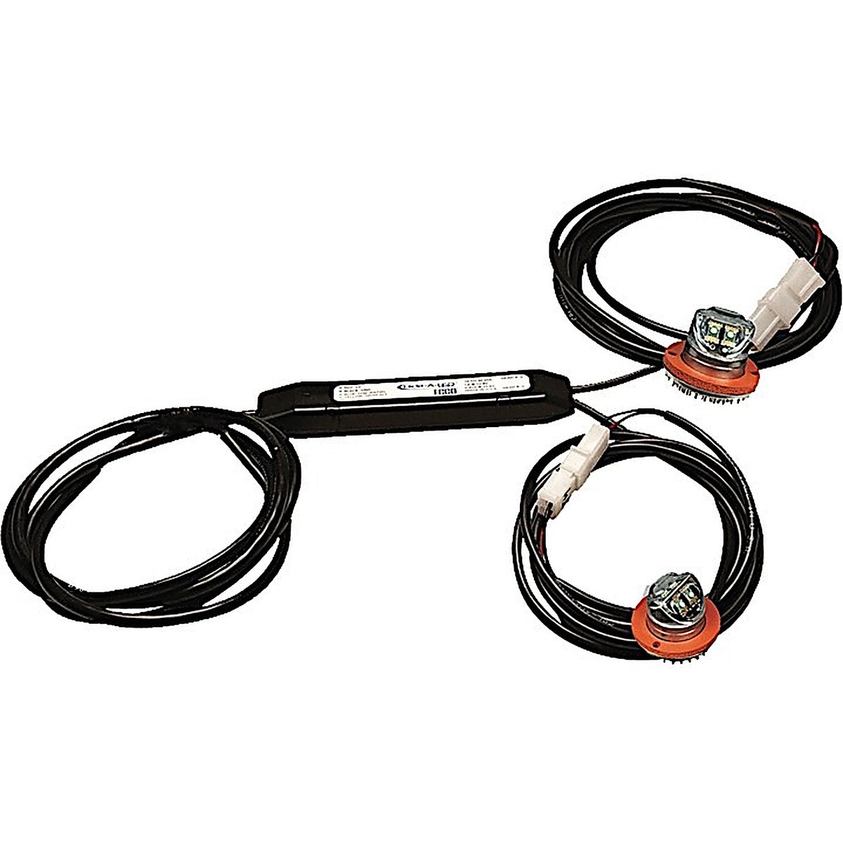 ECCO - 9021CC - LED Flasher - Hide-A-Led, 2 Head, Wide (4 LED), 12VDC, Clear, Clear