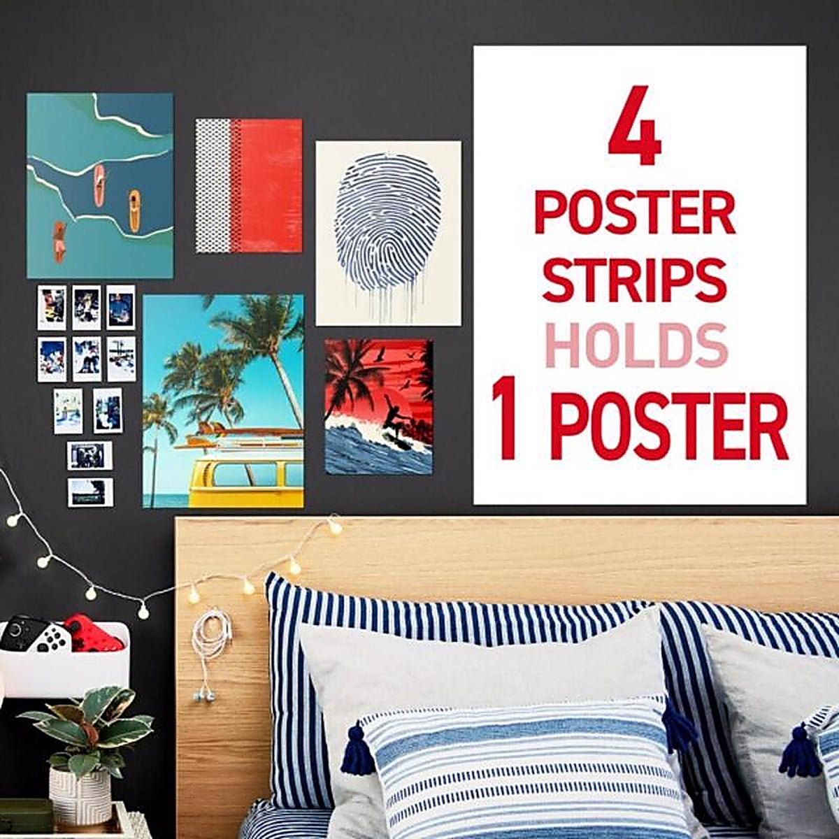3M - 17024ES - Small Foam Poster Strips - 12/Pack