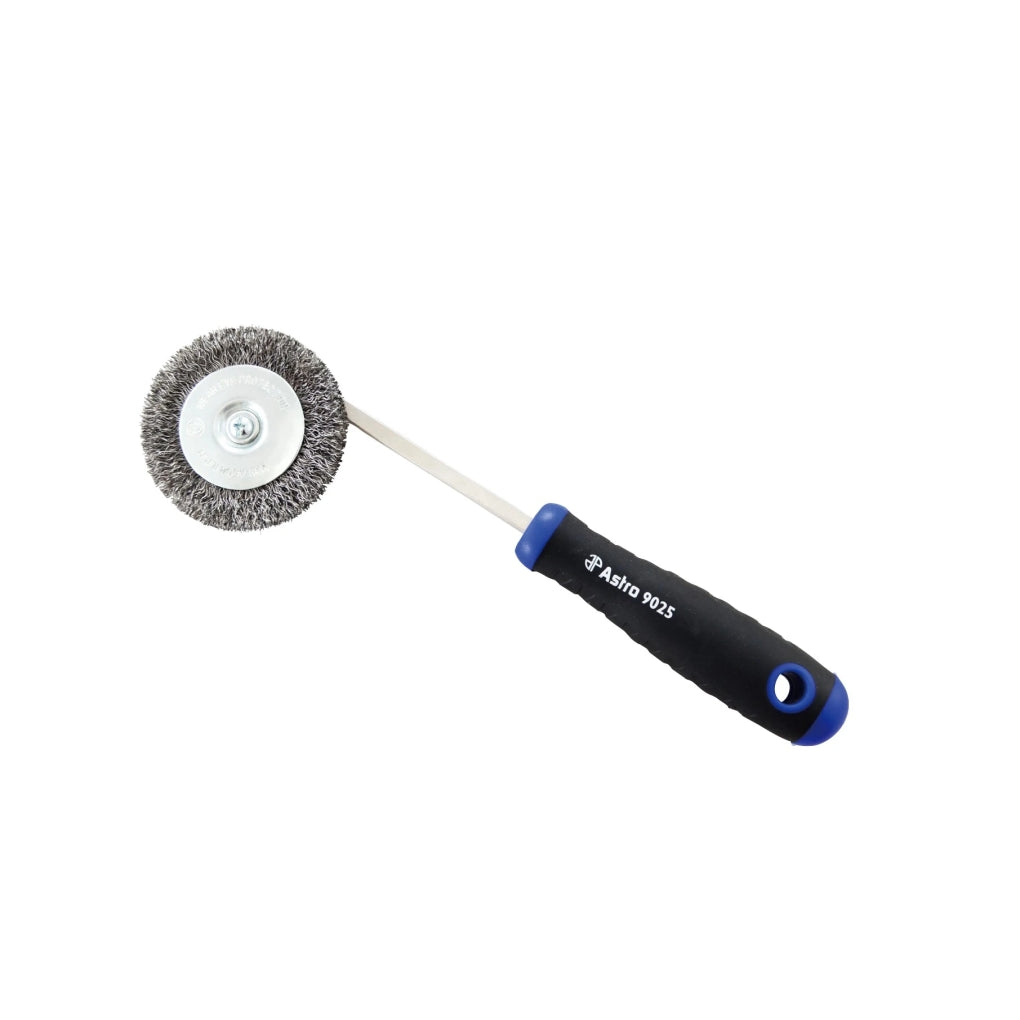 Astro Pneumatic|9025|Wire Wheel Hand Brush, 11 in x 3 in, Steel Bristles