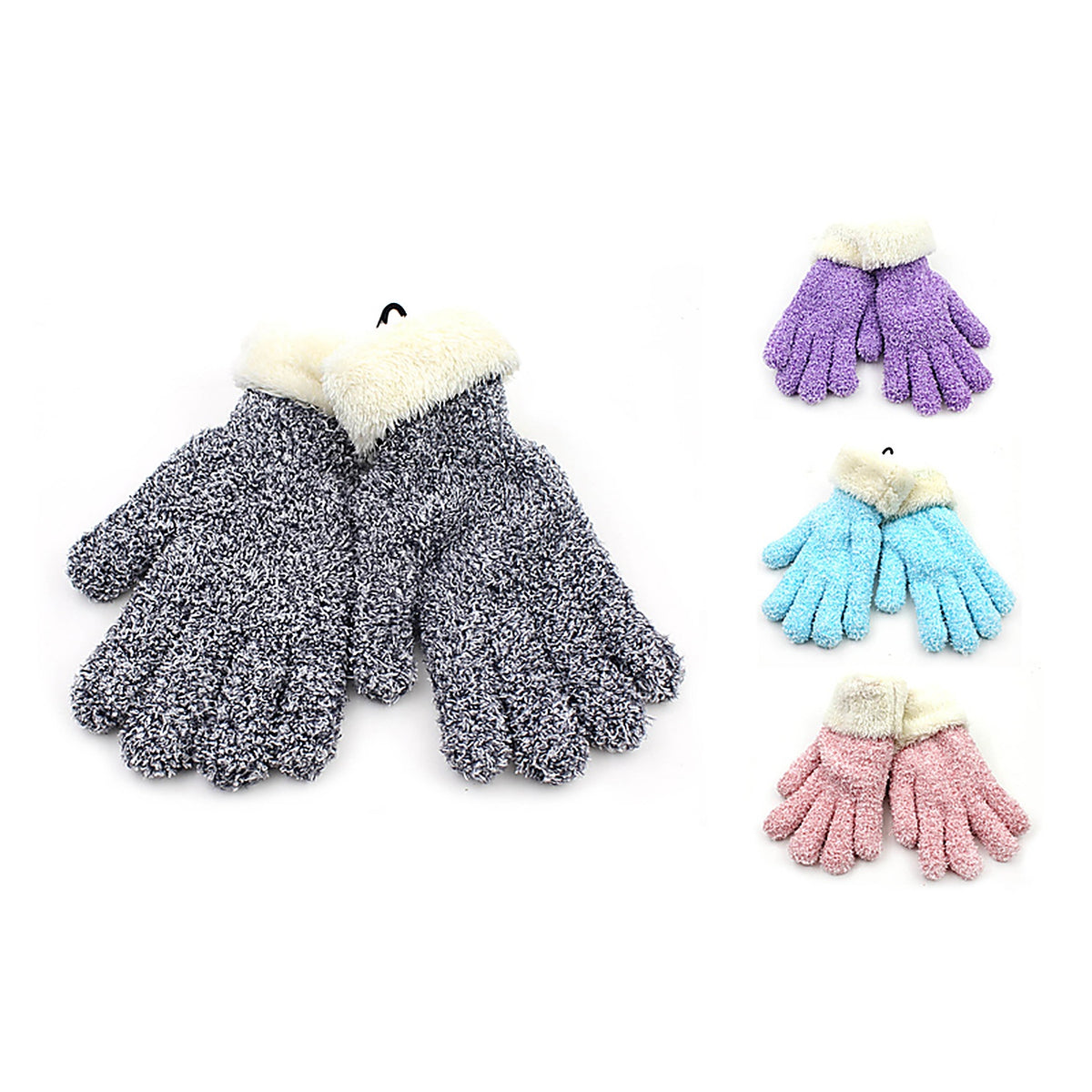 Diamond Visions - 263462 - Heat Max Winter Goods Fuzzy Sherpa Glove Acrylic 1/pc.