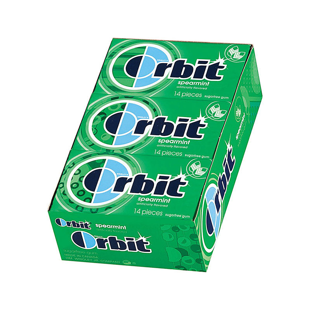 Orbit - 21484 - Sugar Free Spearmint Chewing Gum 14 pc