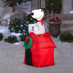 Gemmy - 19373 - LED Peanuts 3.5 ft. Snoopy on House Inflatable