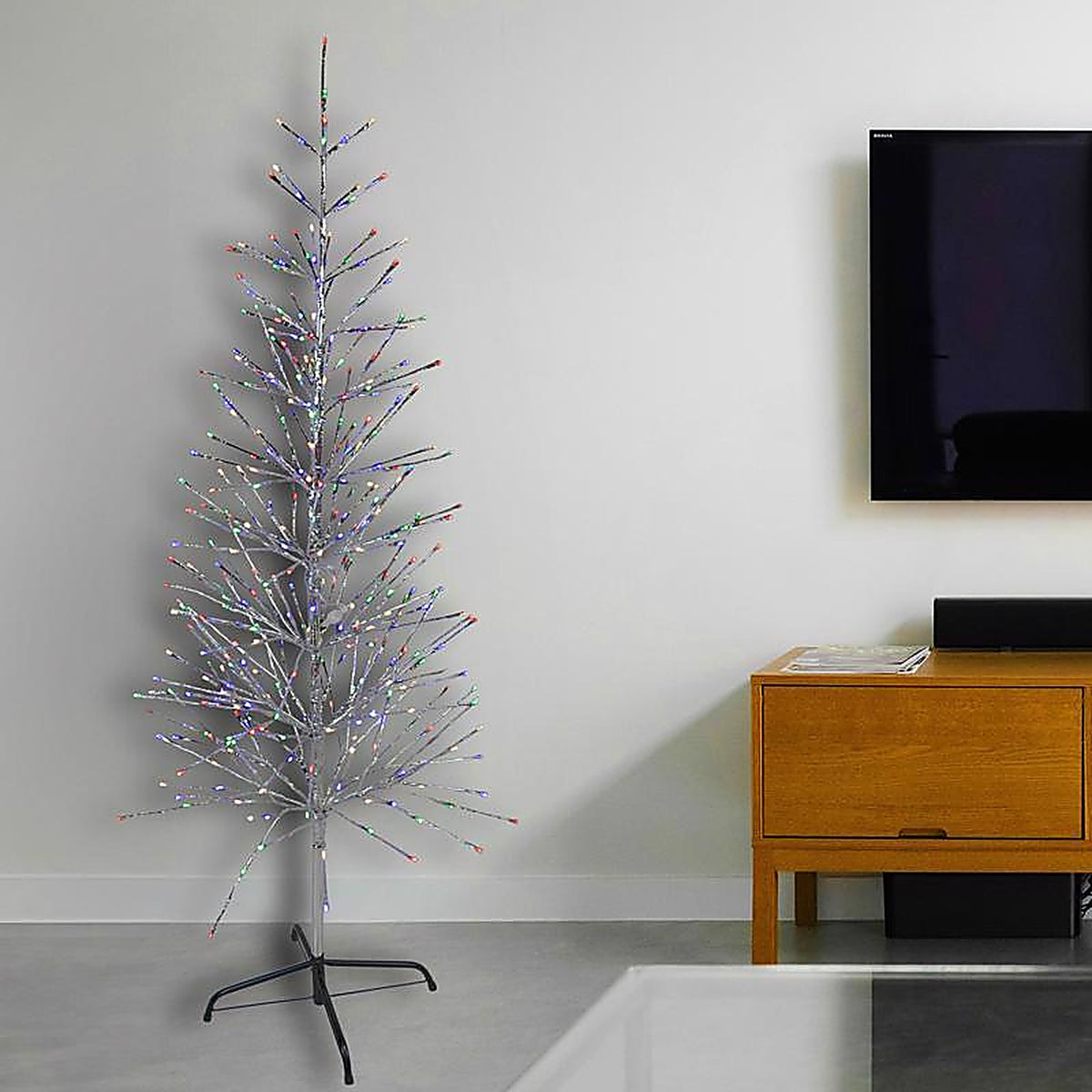 Celebrations - TWIGT50SWWMUA - Platinum LED Multi 60 in. Twig Tree Pathway Decor