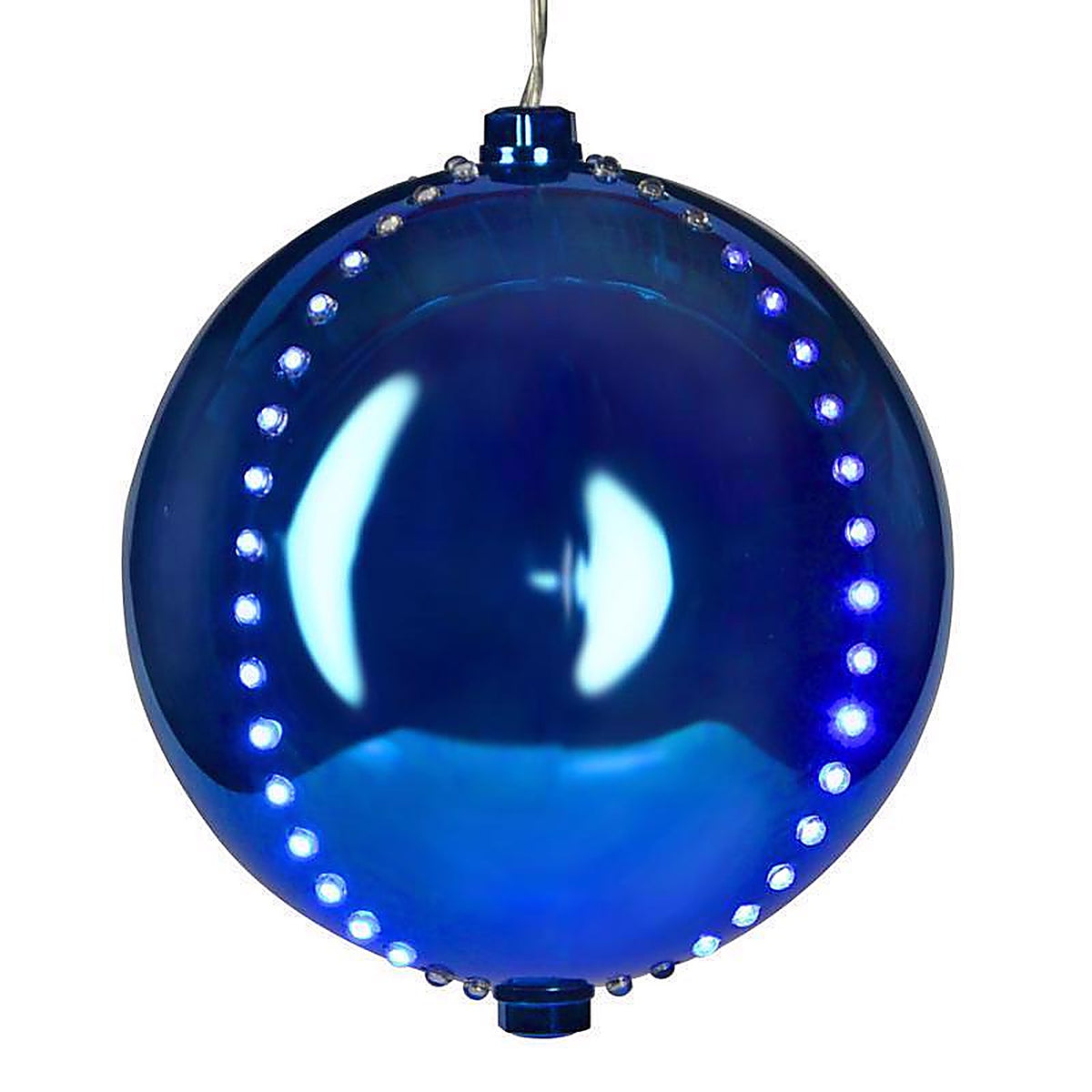 Celebrations - ORN6-BLBL - Platinum LED Blue 6 in. Lighted Ornament Hanging Decor
