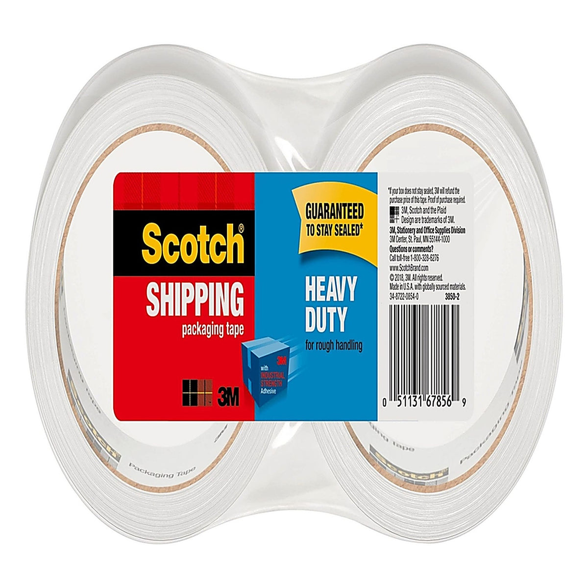 3M - 3850-2 - Scotch 1.88 in. W X 54.6 yd L Packing Tape Clear