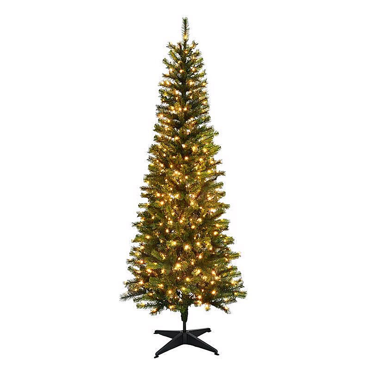 Celebrations - T2SF70P04A - 7 ft. Pencil LED 250 ct Highland Green Spruce Christmas Tree