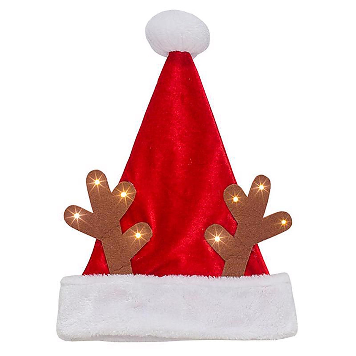 Dyno - 0409783-1AC - LED Red/White Light-Up Antlers Indoor Christmas Decor 17 in.