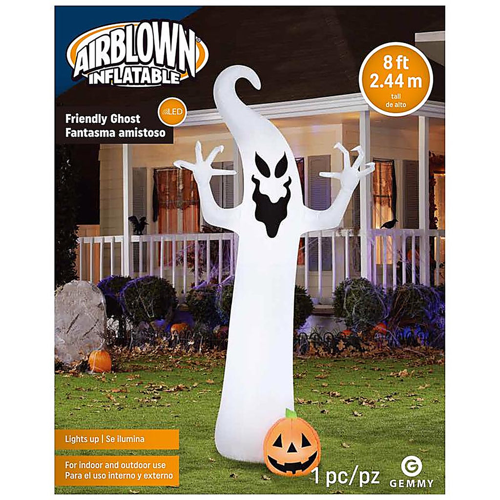 Gemmy - 229617 - Airblown 9 ft. LED Prelit Ghost and Pumpkin Inflatable